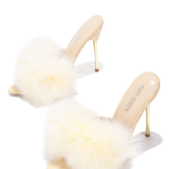 Nude Fur Open Toe Shoe - Picture 2 of 2